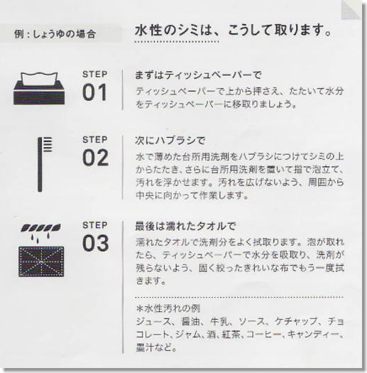 ファブリックフロアのお手入れ：水性の場合